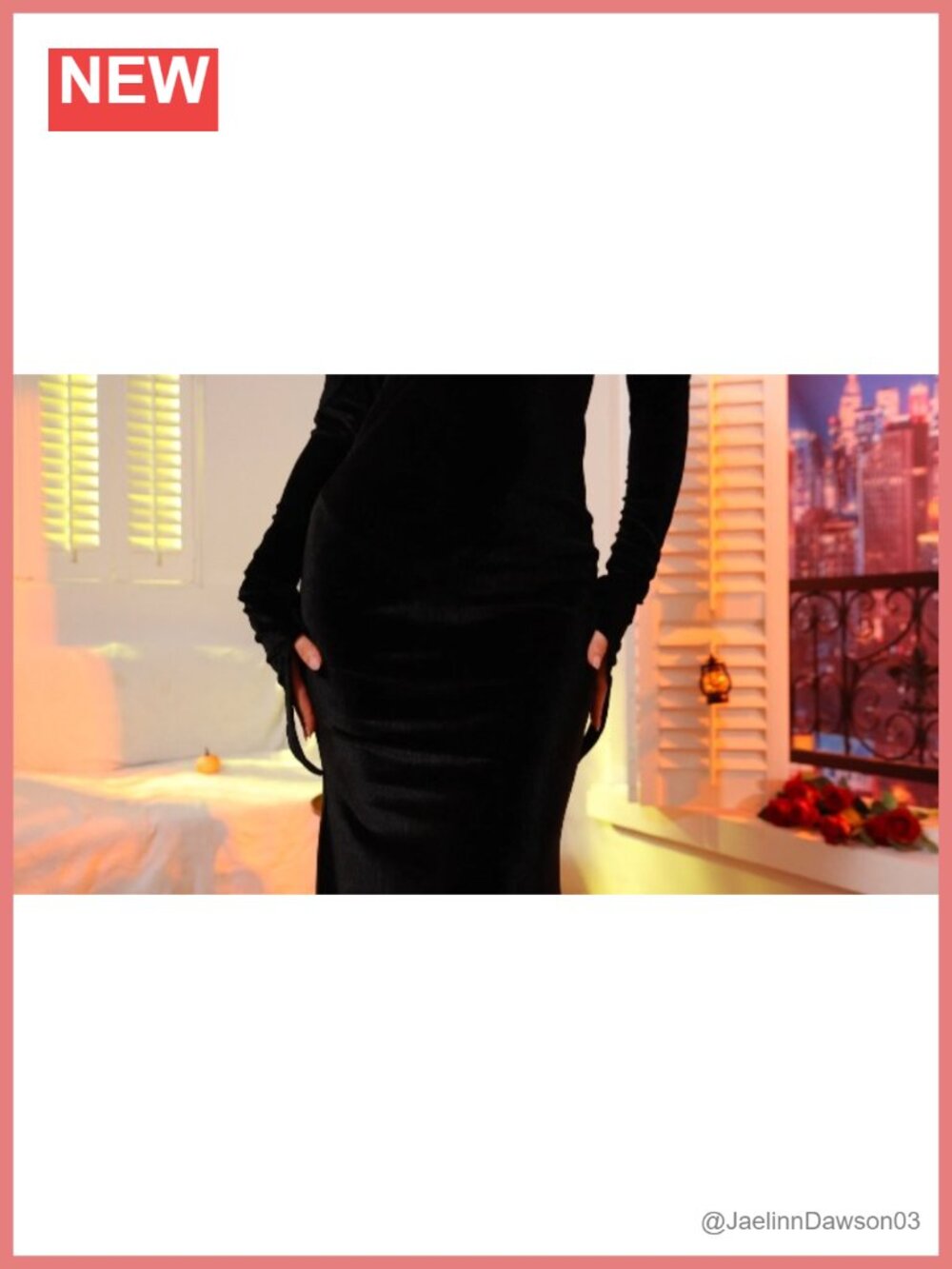 Gothic Off Shoulder Maxi Dress Long Sleeve Halloween Cosplay Costume - Picture 6 of 6